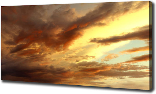 Wall Canvas Painting Durable Construction Materials Sunrise 140x70 Cm