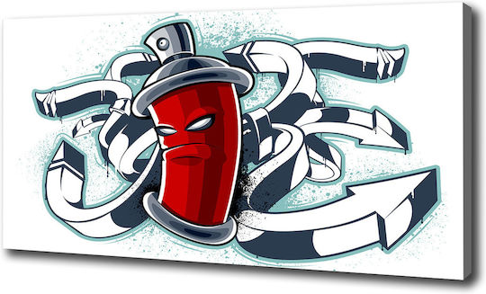 Wall Canvas Painting Designed Demanding Graffiti 100x50 Cm