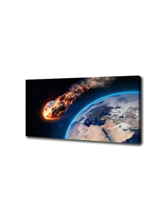Canvas Painting Office Professional Space Falling Meteorite 100x50 Cm