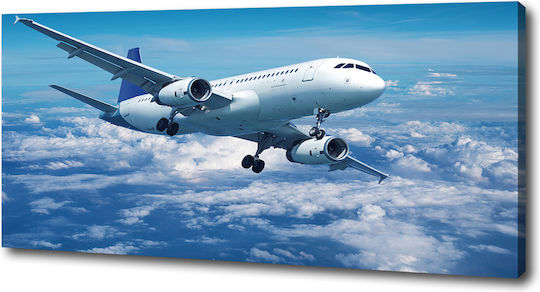 Panou De Perete Pânză Materiale Durabile Avion În Nori 125x50 Cm