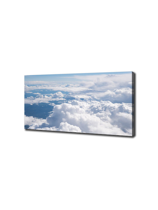 Panou De Perete Pânză Decorațiune Permanentă Vedere Avion 140x70 Cm