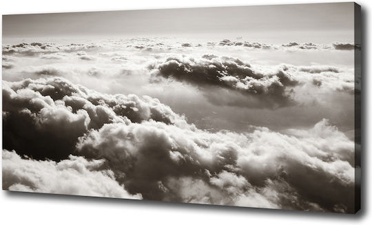 Canvas Decoration Frame Clouds Flight Of A Bird 100x50 Cm