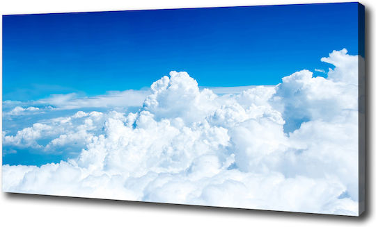 Dekorationsrahmen aus Segeltuch mit Wolken Flug eines Vogels 100x50 cm Dekorationsrahmen aus Segeltuch mit Wolken Flug eines Vogels 100x50 cm