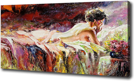 Gemälde Leinwand Ästhetische Raumaufwertung Die Liegende Frau 100x50 cm Gemälde Leinwand Ästhetische Raumaufwertung Die Liegende Frau 100x50 cm