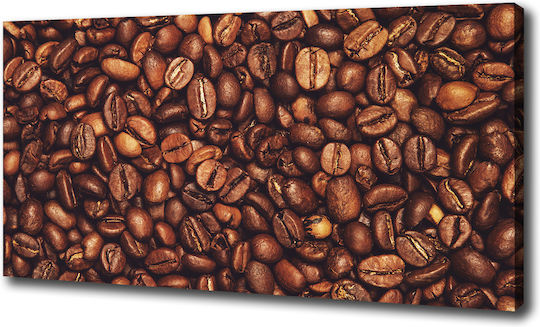 Wall Canvas Painting High Durability Quality Print Brown Grains 100x50 Cm