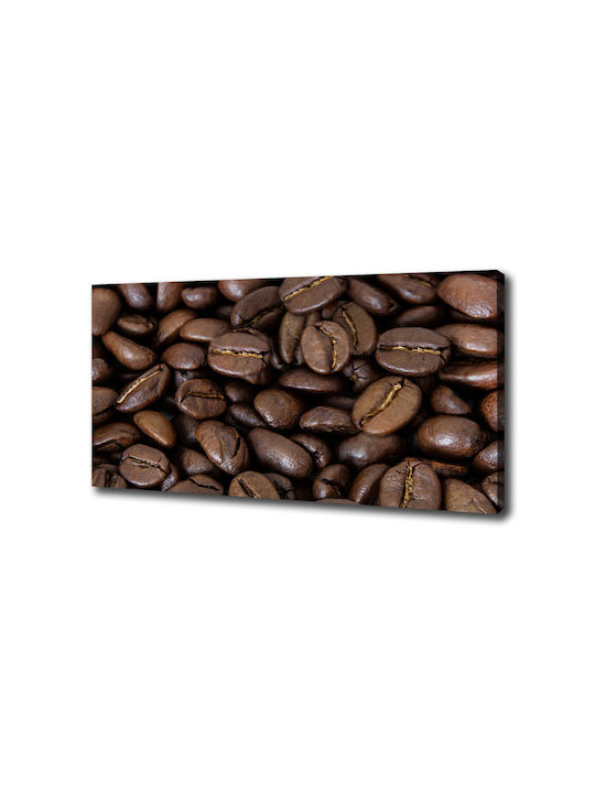 Wall Canvas Painting Suitable for Any Space Brown Grains 100x50 Cm