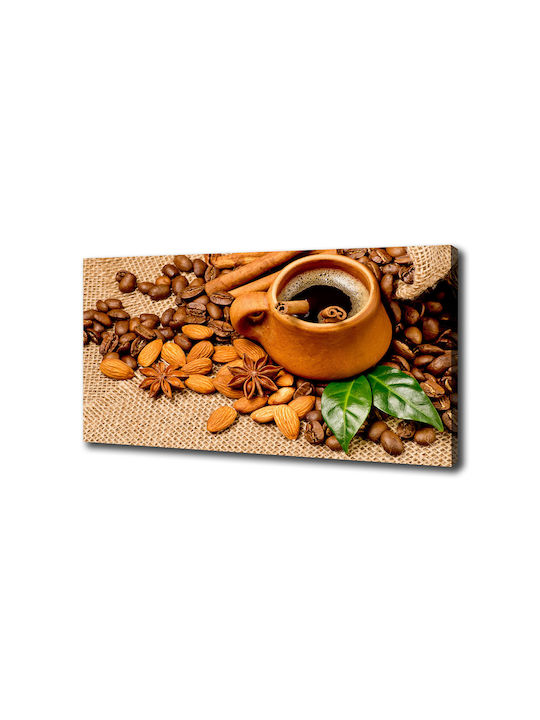 Canvas Painting Professional Space Decoration Coffee Beans Cup 100x50 Cm