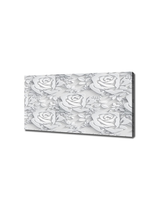 Wall Canvas Painting Elegant Wall Decoration Roses Design 120x60 Cm