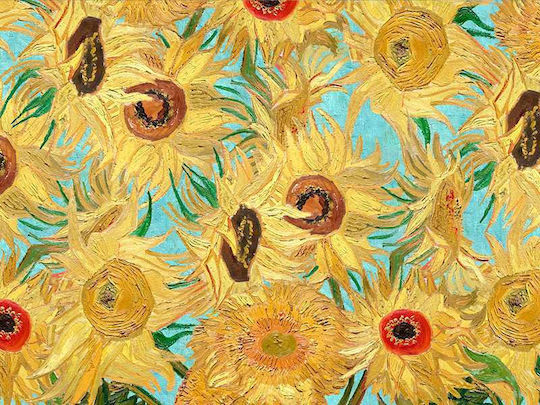 Van Gogh - Sunflowers A Αντίγραφο του Van Gogh Ξύλινο