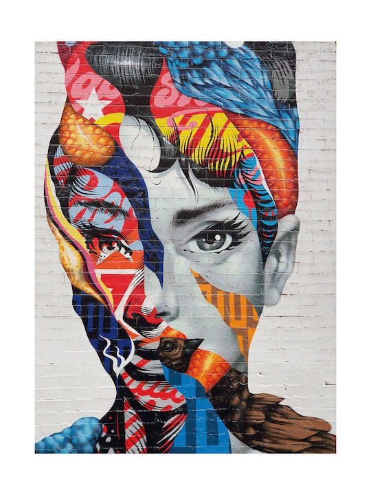 Graffiti Portrait De La Femme Painting on Canvas 20x30cm