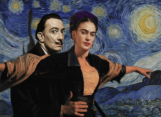 Πίνακας Καμβά Dali Frida Titanic Προσφορα 60x40 Cm