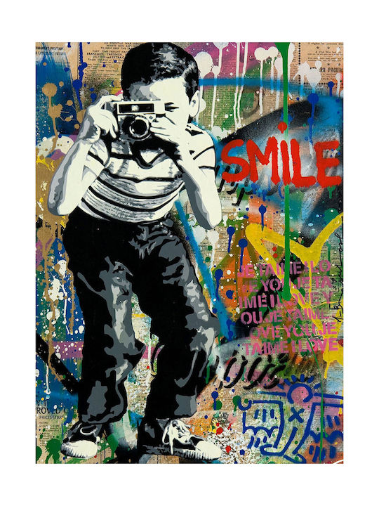 Платнен Панел Smile Life Street Art 100x150 См
