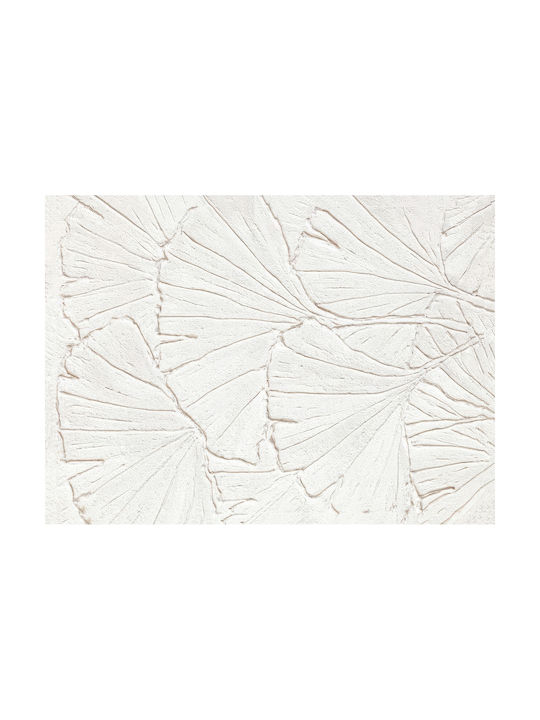 Canvas Painting White Lines Flowers 150x100 Cm
