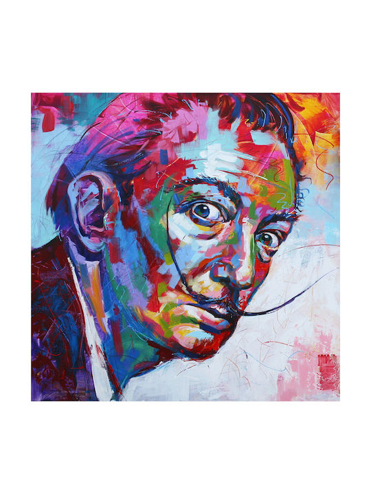 Πίνακας Ζωγραφικής Καμβά Salvador Dali Pop Art 40x40 Cm