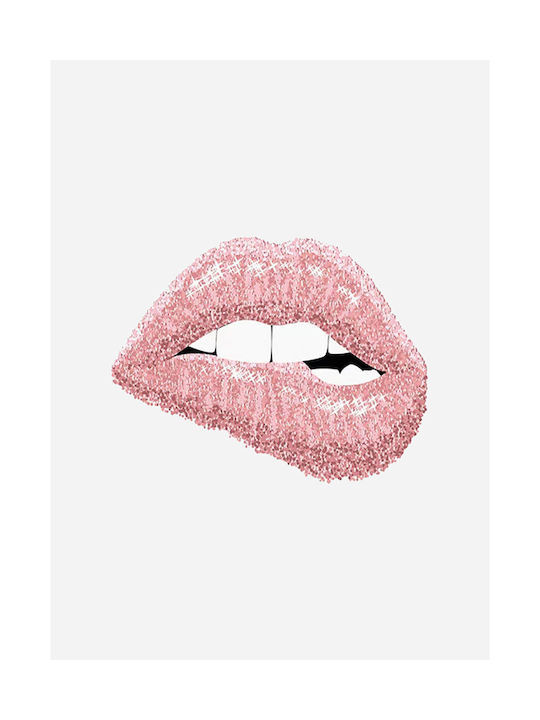 Canvas Painting Pink Lips Art 90x130 Cm
