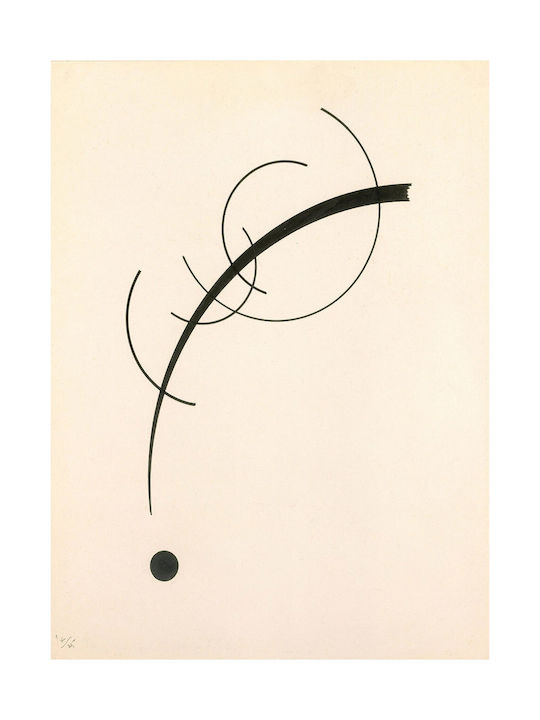 I-gallery Free Curve To The Point Πίνακας Αντίγραφο του Wassily Kandinsky σε Καμβά 50x70cm