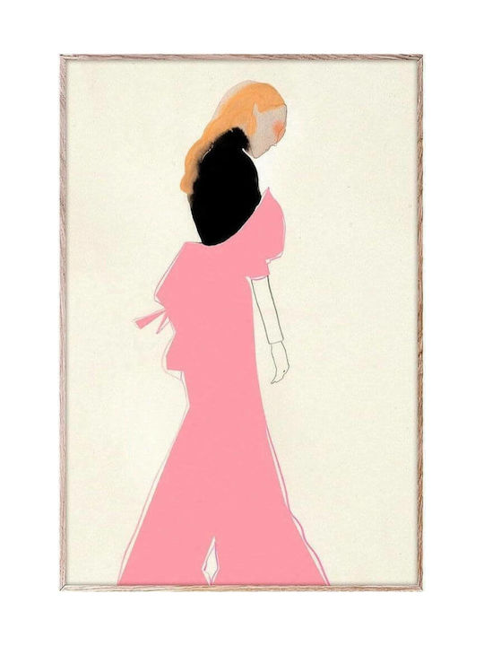 Paper Collective Pink Dress Frame Wooden 30x40cm