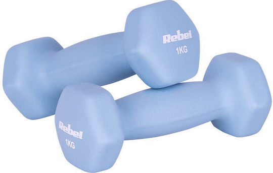 Rebel Set Haltere Hexagonale din Neopren 2 x 1kg