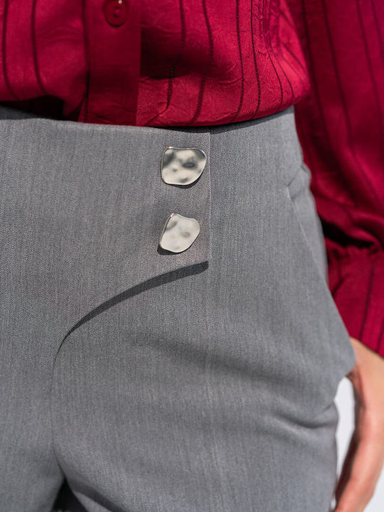 Maggy Damen-Hose in Palazzo Passform Grau