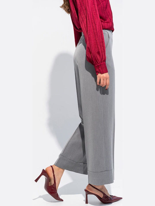 Maggy Damen-Hose in Palazzo Passform Grau