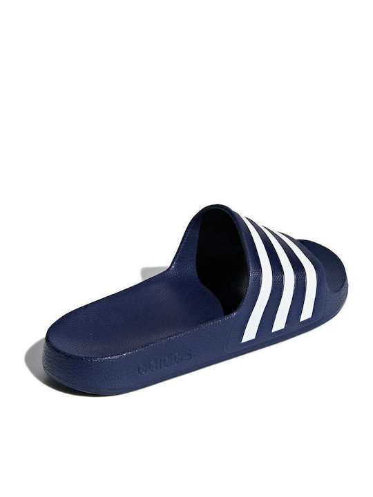 Adilette Aqua Men's Slides Dark Blue / Cloud White
