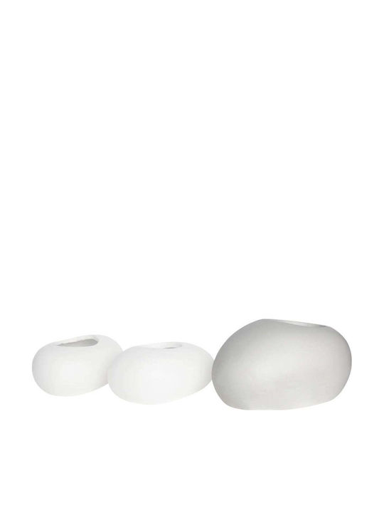 Woodwell Planter Ceramic White 56x56x29cm.