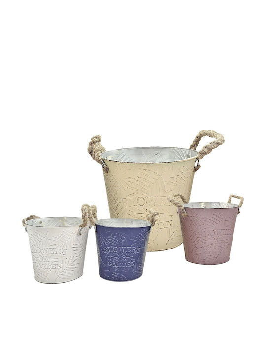 HOMie Planter Metal White 18x18x17cm.