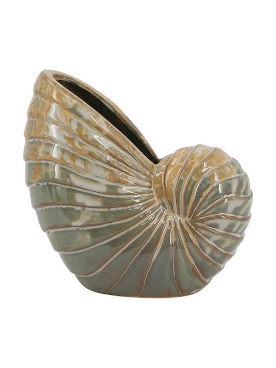 Artekko Pflanzentopf Keramik Grüner 22x11,5x21cm Artekko Pflanzentopf Keramik Grüner 22x11,5x21cm