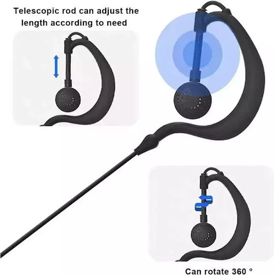 Professional Handsfree Earpiece Ptt Lapel 2 Pin Two-Way Radios Transceivers Baofeng Original 10 Pieces