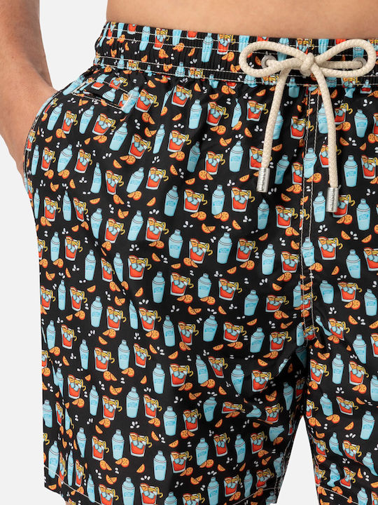 Lighting Micro Fantasynegroni Drink Men's Swimwear Shorts Negroni with Patterns