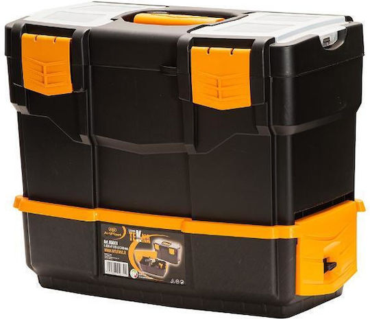 ArtPlast Plastic Tool Case with Lid Organizer 40x34x21cm