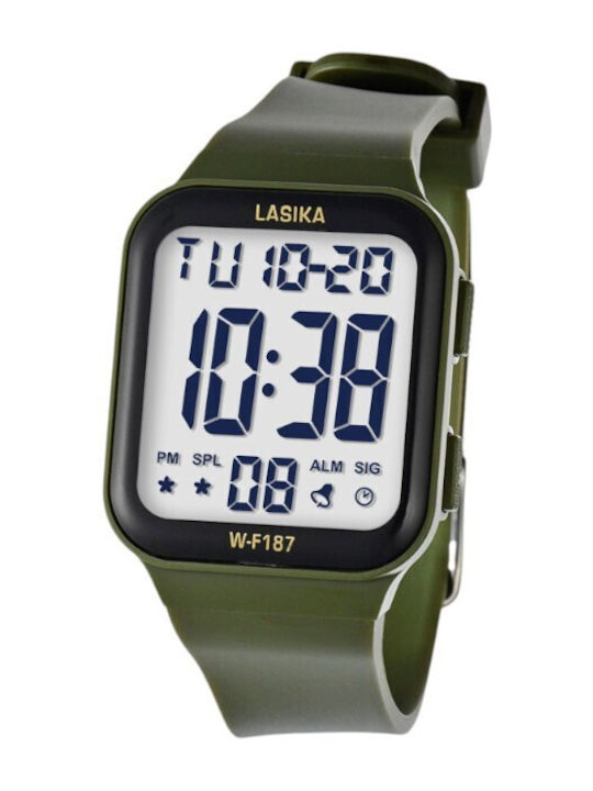 Battery Watch with Rubber Strap