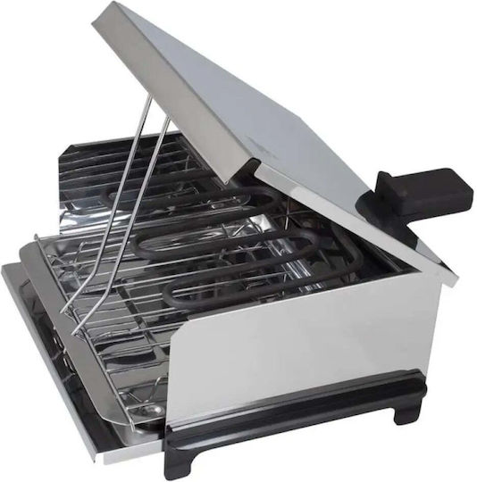 Crown Tischplatte Elektrogrill Grill 800W mit Deckel 25cmx21cmcm