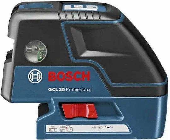 Bosch GCL 25 Professional Самонивелиращо Лазерен нивелир Точков Червен лъч 1.5V с Работен обхват 30м