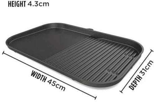 Ninja Placă de Copt cu Suprafață Ceramică Netedă și Striată 45cm x 31cm