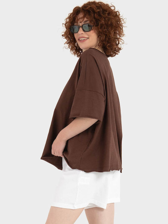 Γυναικείο T-shirt Brown