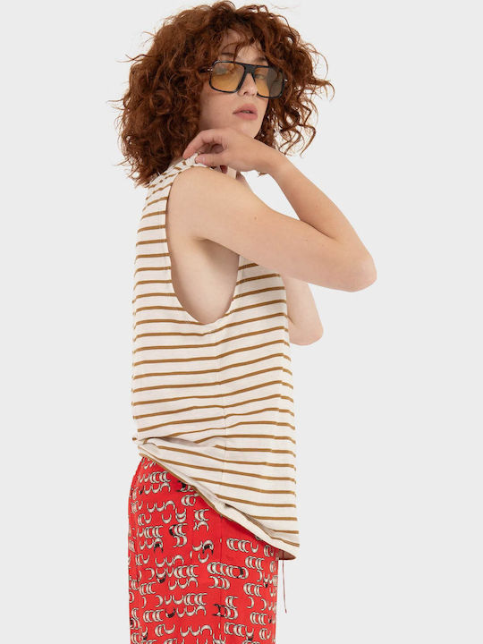 Women's Cotton Sleeveless Blouse Cream