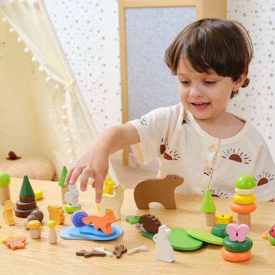 Viga Toys Παιχνίδι Κατασκευών Ξύλινo για Παιδιά 3+ Ετών