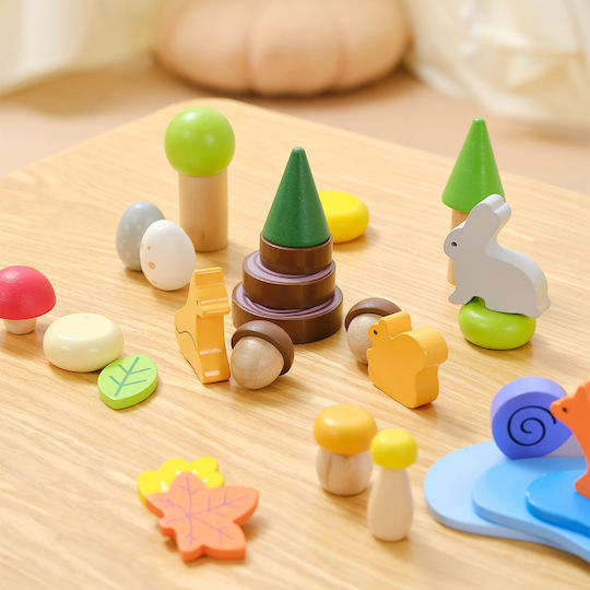 Viga Toys Παιχνίδι Κατασκευών Ξύλινo για Παιδιά 3+ Ετών