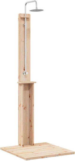 vidaXL Pool Shower with Height 217cm Brown
