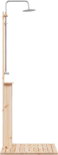 vidaXL Pool Shower with Height 217cm Brown