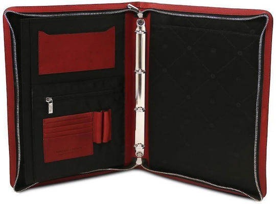 Leder Dokumentenmappe mit Griff Cesare Rote