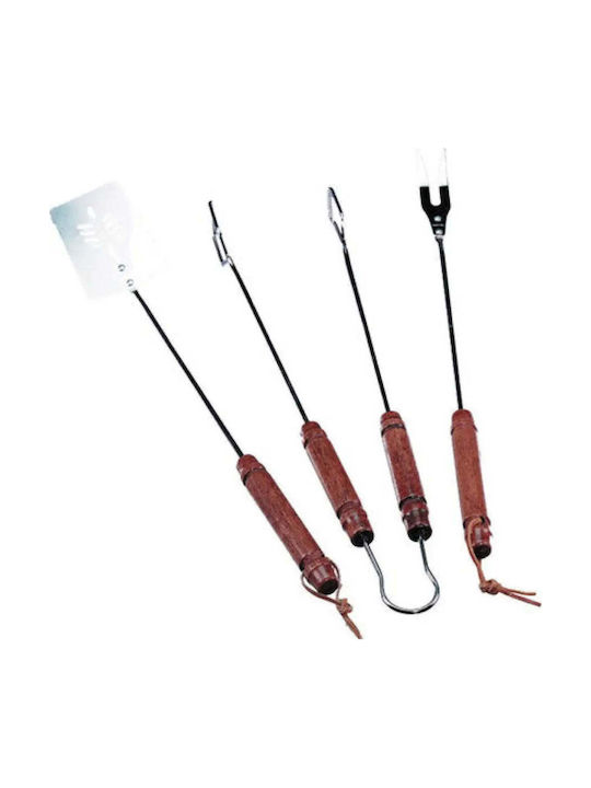 Landmann Set of 3 BBQ Tools with Carving Fork, Spatula, and Tongs 24841