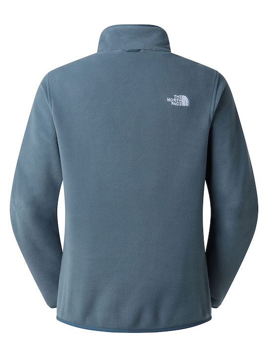 Glacier Fleece Damen Strickjacke mit Reissverschluss in Blau Farbe