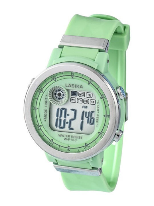 Battery Watch with Rubber Strap