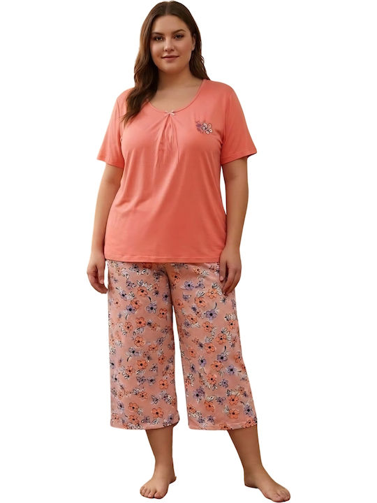 Asel Summer Women's Pajama Set Coral