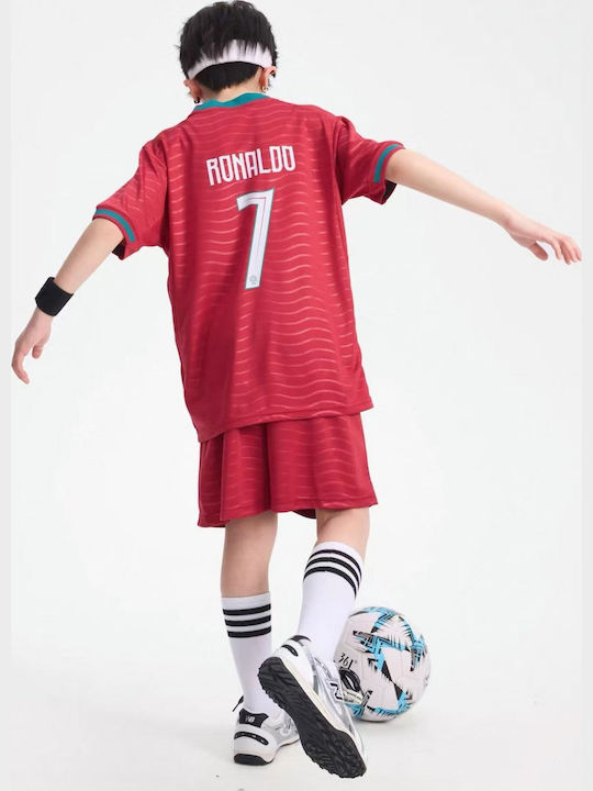 King Παιδικό Σετ Ποδοσφαίρου Ronaldo Mundial 2026 Εθνικής Πορτογαλίας Home