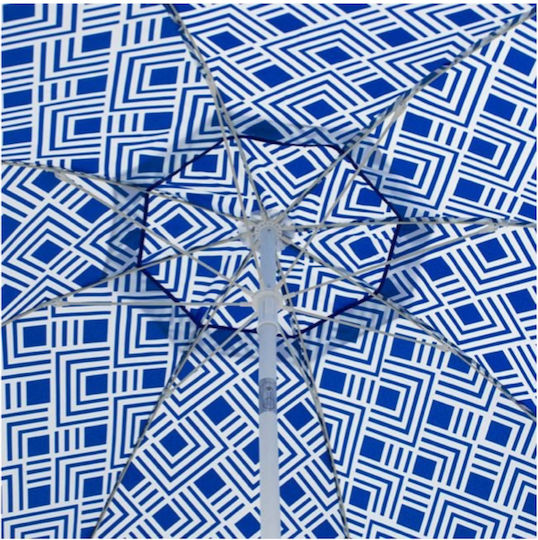 Folding Beach Umbrella Diameter 2m With Blue Air Duct