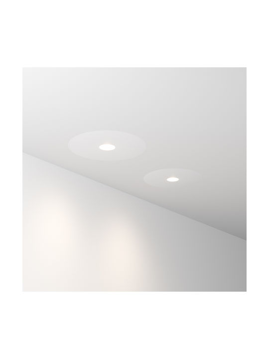 Ideal Lux Χωνευτό Σποτ με Ενσωματωμένο LED και Θερμό Λευκό Φως Μαύρο