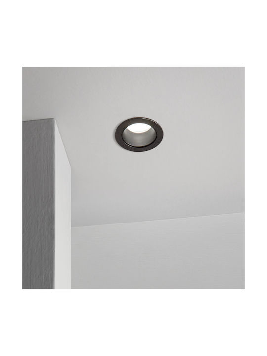 Ideal Lux Quark Μεταλλικό Χωνευτό Σποτ με Ενσωματωμένο LED και Θερμό Λευκό Φως 2.2x2.2εκ.